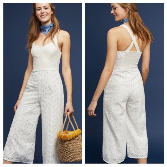 Anthropologie Pants - Ett:Twa Alice Embroidered Eyelet Jumpsuit